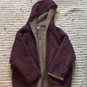 Fuzzy Maroon Jacket from Urban Outfitters